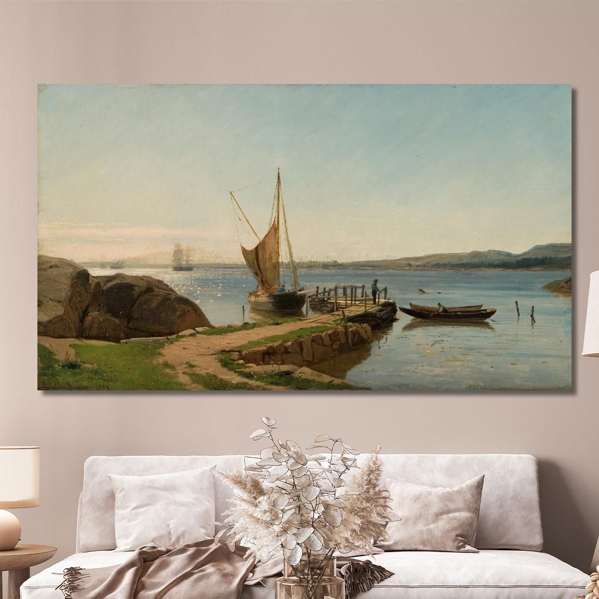 Hvaler Dock Amaldus Nielsen ani135 canvas print 