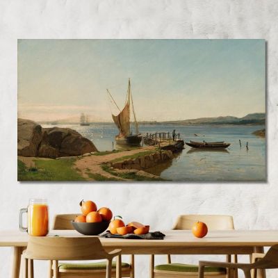 Hvaler Dock Amaldus Nielsen ani135 canvas print 