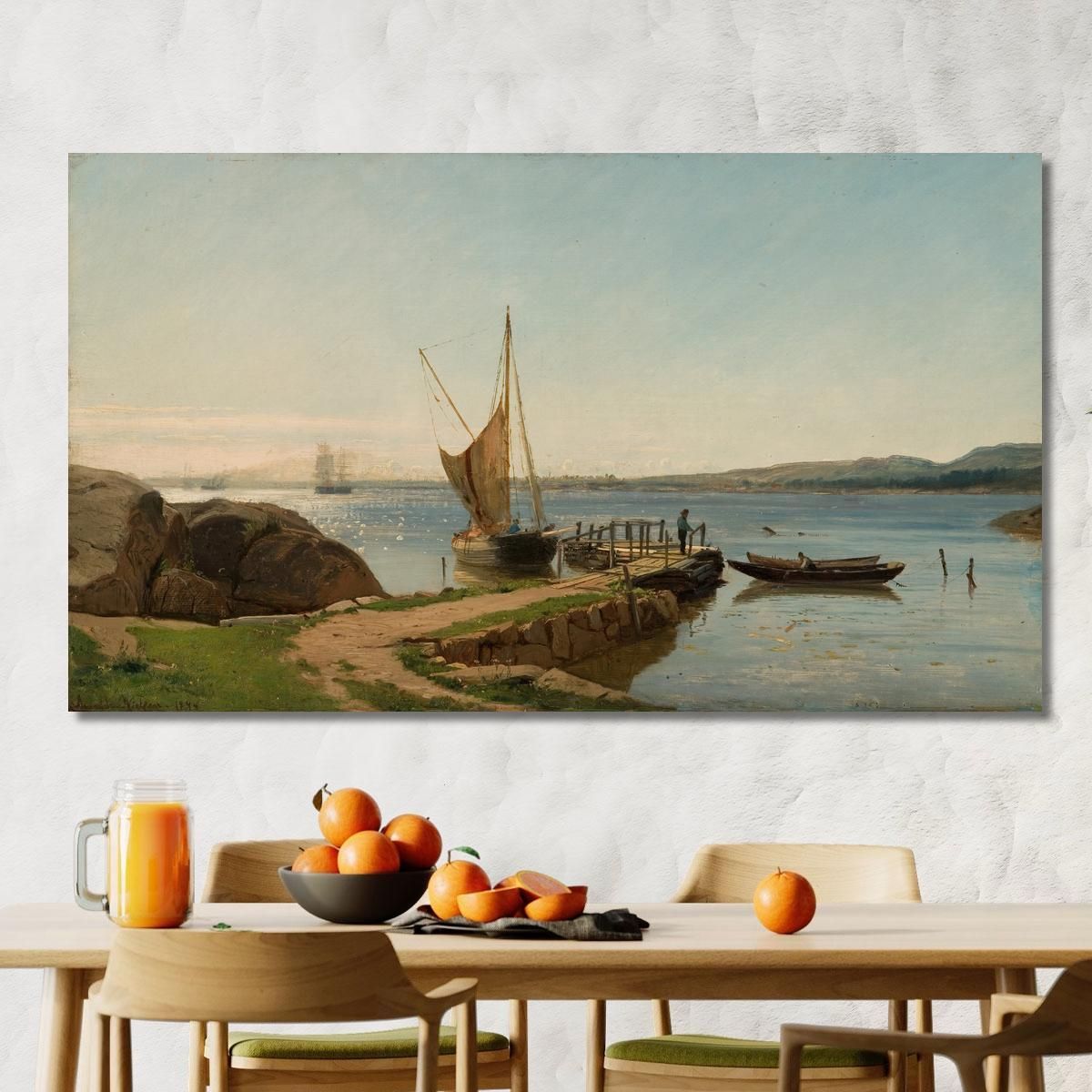 Hvaler Dock Amaldus Nielsen ani135 canvas print 