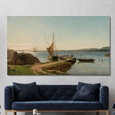 Hvaler Dock Amaldus Nielsen ani135 canvas print 