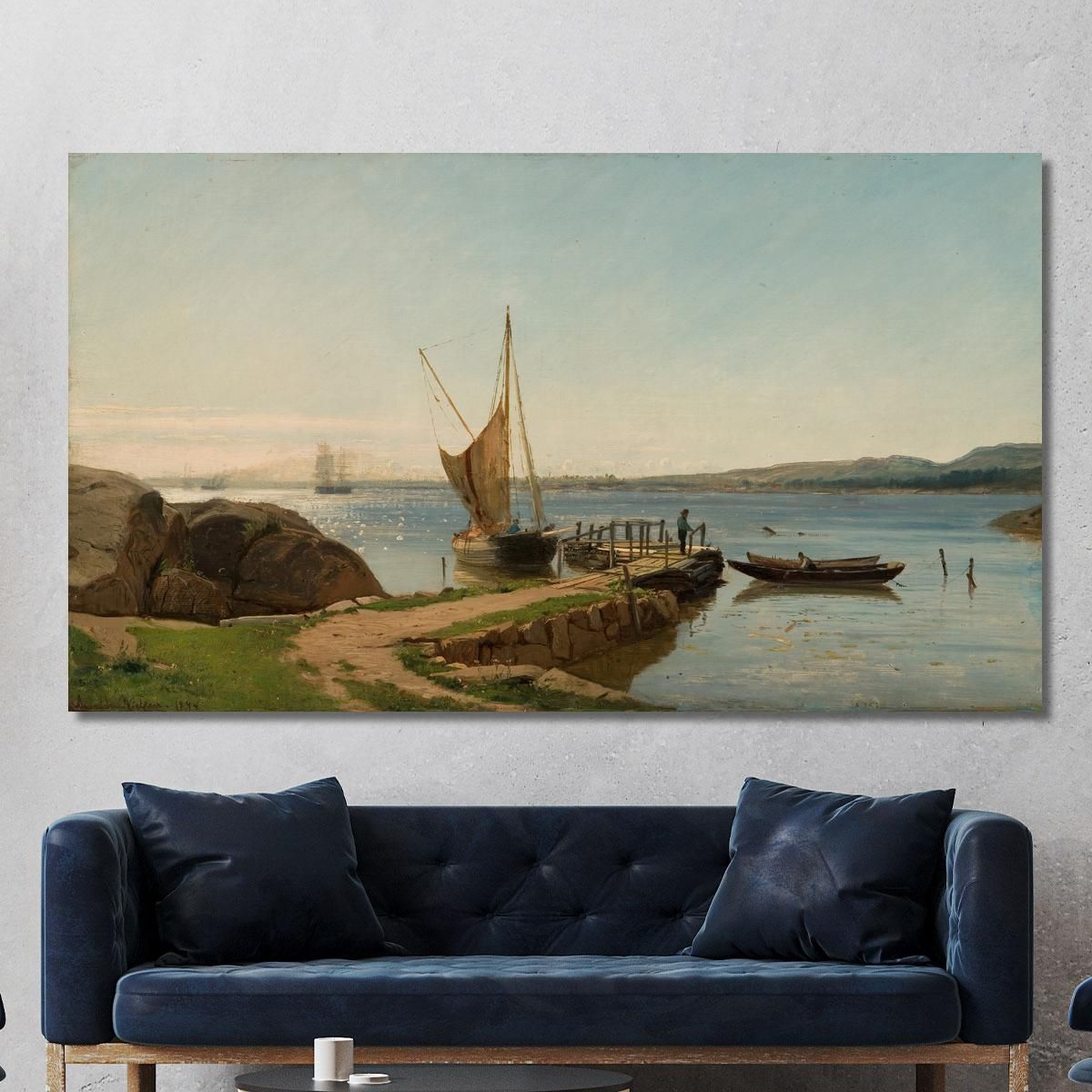 Hvaler Dock Amaldus Nielsen ani135 canvas print 