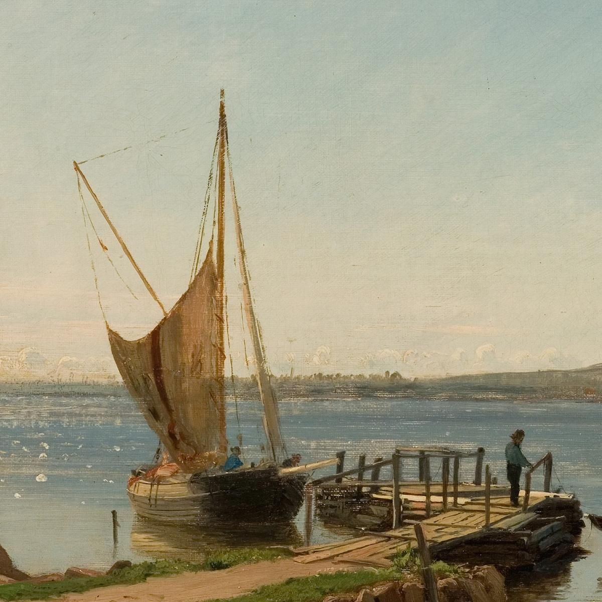 Hvaler Dock Amaldus Nielsen ani135 canvas print