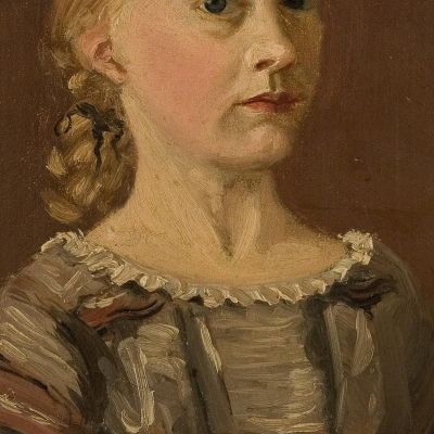 Portrait Of The Artist'S Cousin Mrs. Caterine Kamstrup 12 Years Old Amaldus Nielsen ani177 canvas print