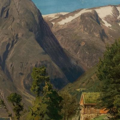Summer Day Balestrand Amaldus Nielsen ani213 canvas print