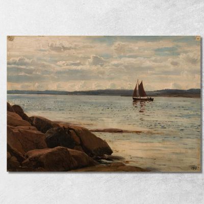 Beach Scene Hvaler Amaldus Nielsen ani221 canvas print 