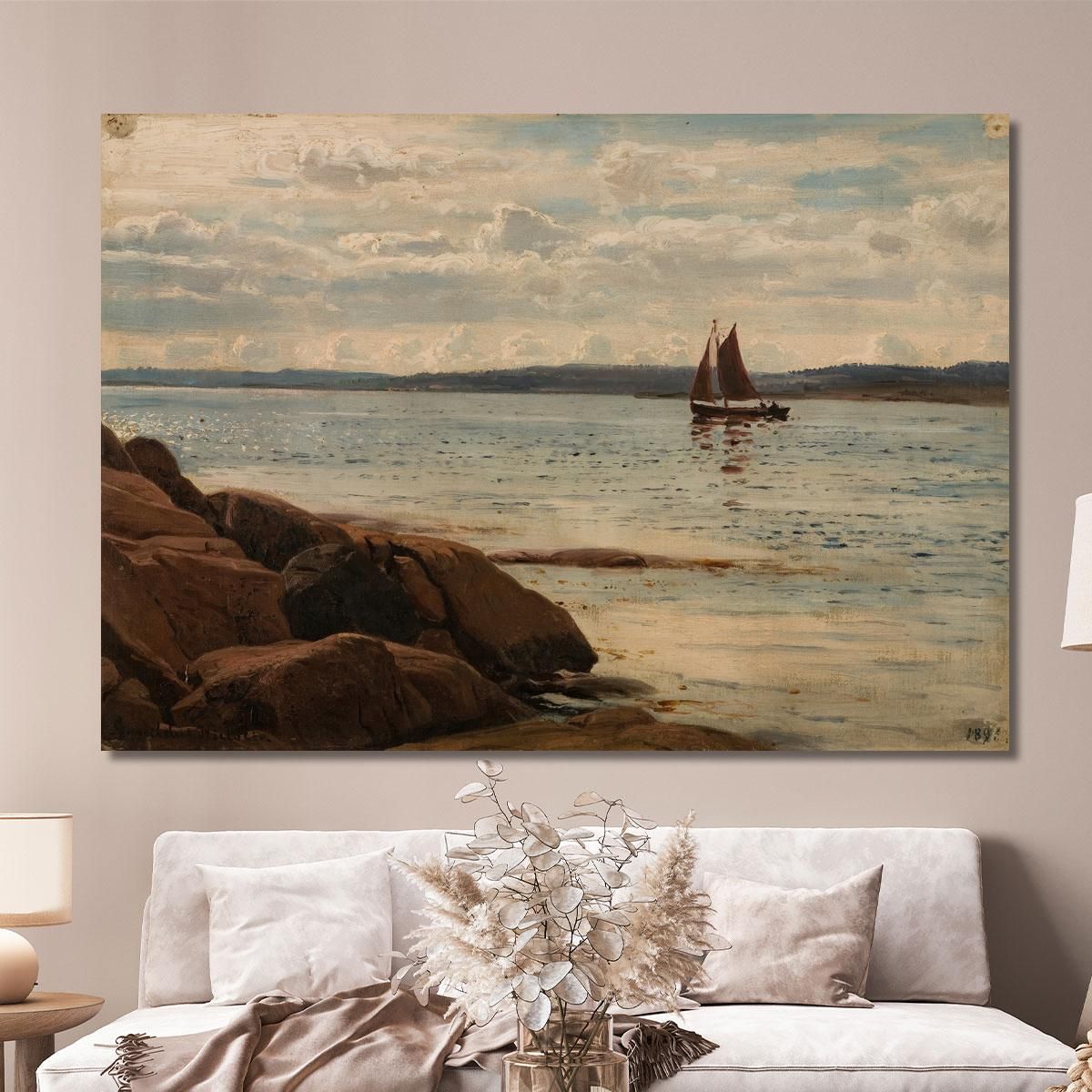 Beach Scene Hvaler Amaldus Nielsen ani221 canvas print 