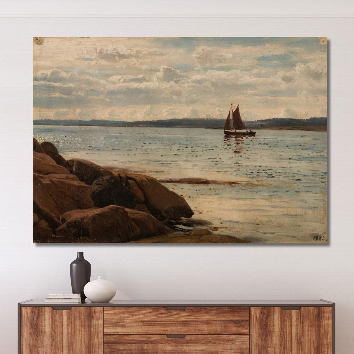 Beach Scene Hvaler Amaldus Nielsen ani221 canvas print 