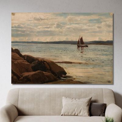 Beach Scene Hvaler Amaldus Nielsen ani221 canvas print 