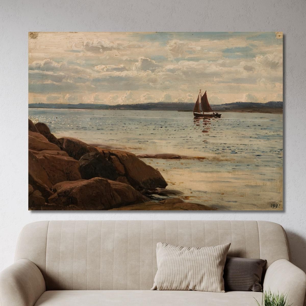 Beach Scene Hvaler Amaldus Nielsen ani221 canvas print 