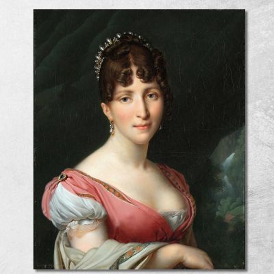 Portrait Of Hortense De Beauharnais Queen Of Holland Anne Louis Girodet-Trioson alg6 canvas print