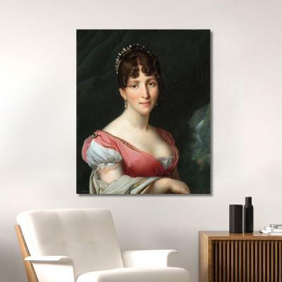 Portrait Of Hortense De Beauharnais, Queen Of Holland Anne Louis Girodet-Trioson, alg6 ภาพพิมพ์บนผ้าใบแคนวาส