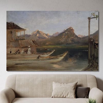 At Wolfgangsee Anton Romako arm3 canvas print 