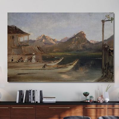 At Wolfgangsee Anton Romako arm3 canvas print 