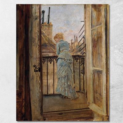 On The Balcony Anton Romako arm6 canvas print 