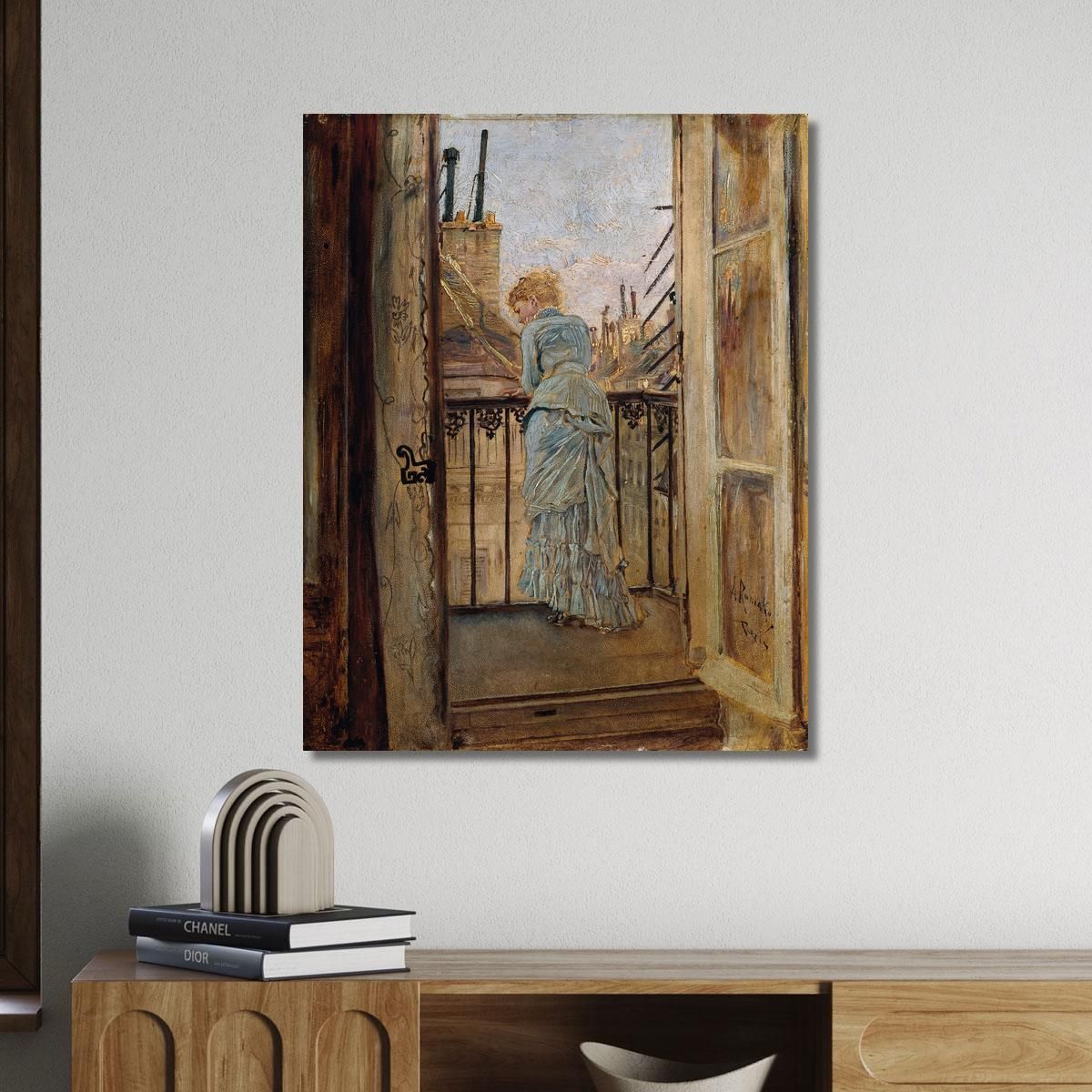 On The Balcony Anton Romako arm6 canvas print 