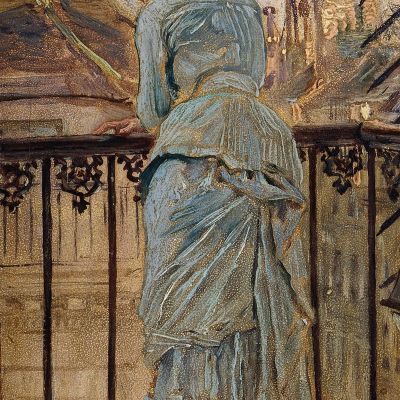 On The Balcony Anton Romako arm6 canvas print