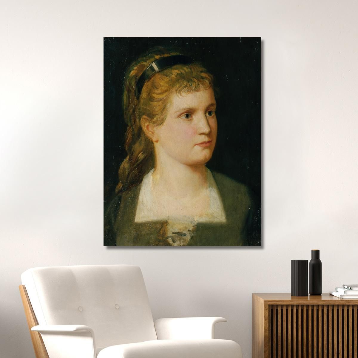 Bust Of The Niece Kathchen Winder Anton Romako arm10 canvas print 