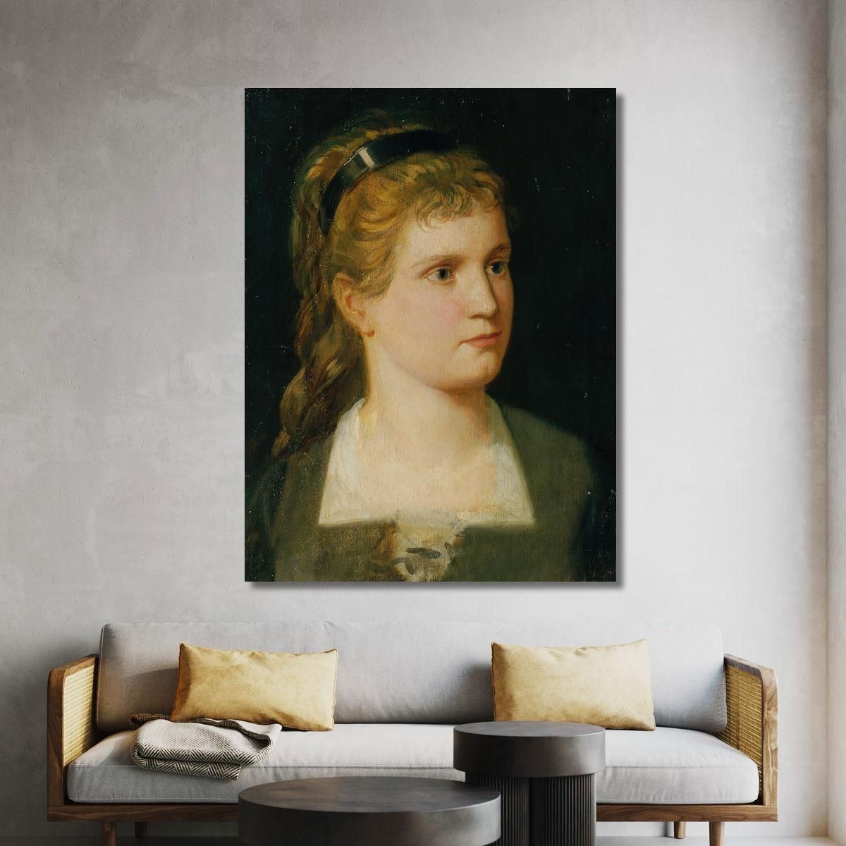 Bust Of The Niece Kathchen Winder Anton Romako arm10 canvas print 