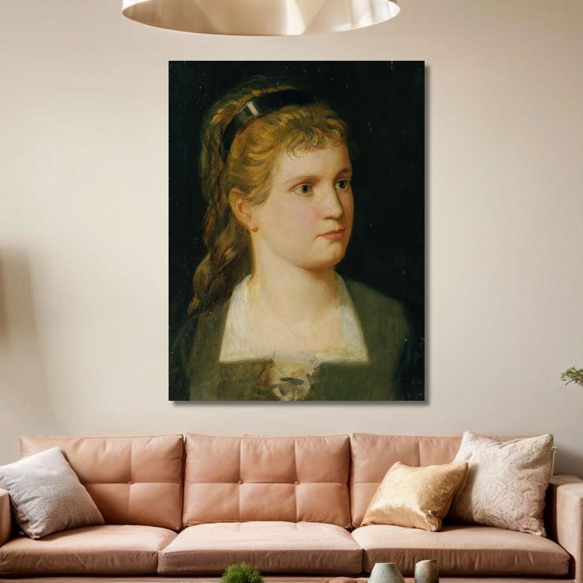 Bust Of The Niece Kathchen Winder Anton Romako arm10 canvas print 