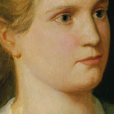Bust Of The Niece Kathchen Winder Anton Romako arm10 canvas print