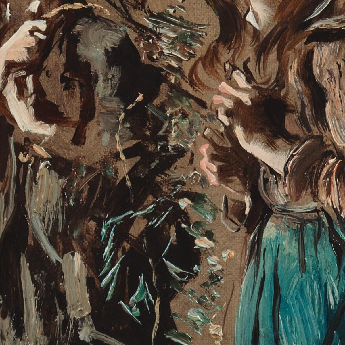 Children With Brushwood Anton Romako arm11 canvas print