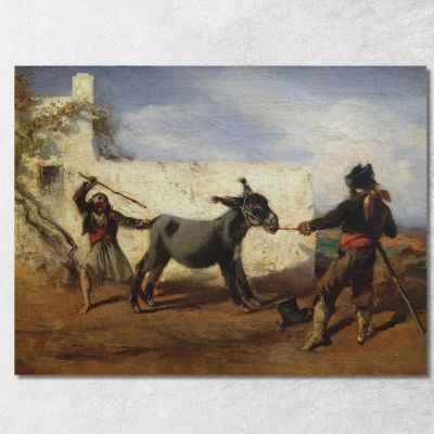 The Stubborn Donkey Anton Romako arm17 canvas print 
