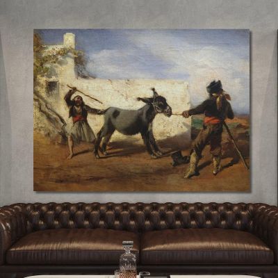 The Stubborn Donkey Anton Romako arm17 canvas print 