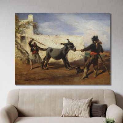 The Stubborn Donkey Anton Romako arm17 canvas print 
