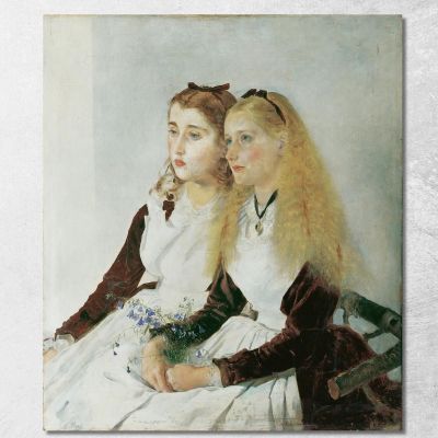 The Artist'S Nieces Elisabeth And Maja Anton Romako arm22 canvas print 
