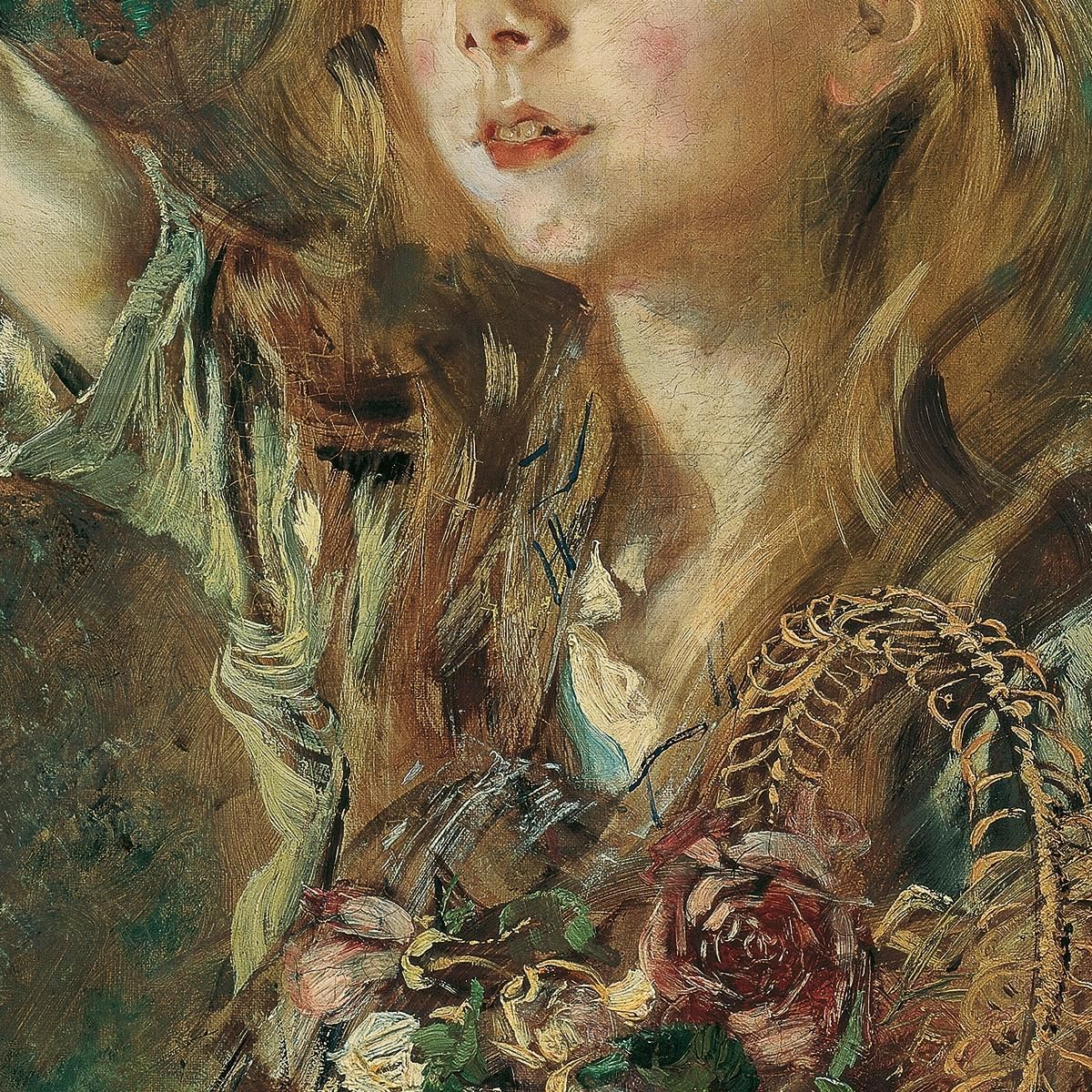 The Rose Picker Anton Romako arm23 canvas print