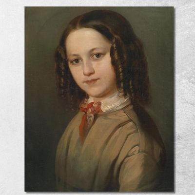 Child Portrait Of Melanie Deinhardstein Anton Romako arm35 canvas print 