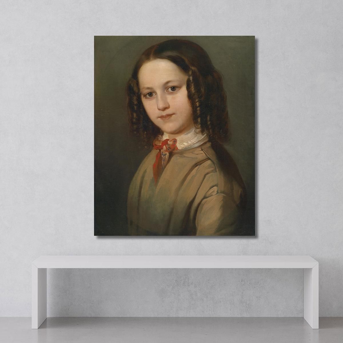 Child Portrait Of Melanie Deinhardstein Anton Romako arm35 canvas print 