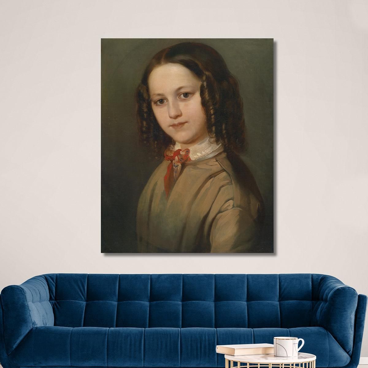 Child Portrait Of Melanie Deinhardstein Anton Romako arm35 canvas print 
