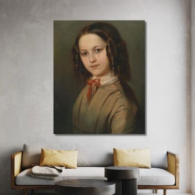 Child Portrait Of Melanie Deinhardstein Anton Romako arm35 canvas print 
