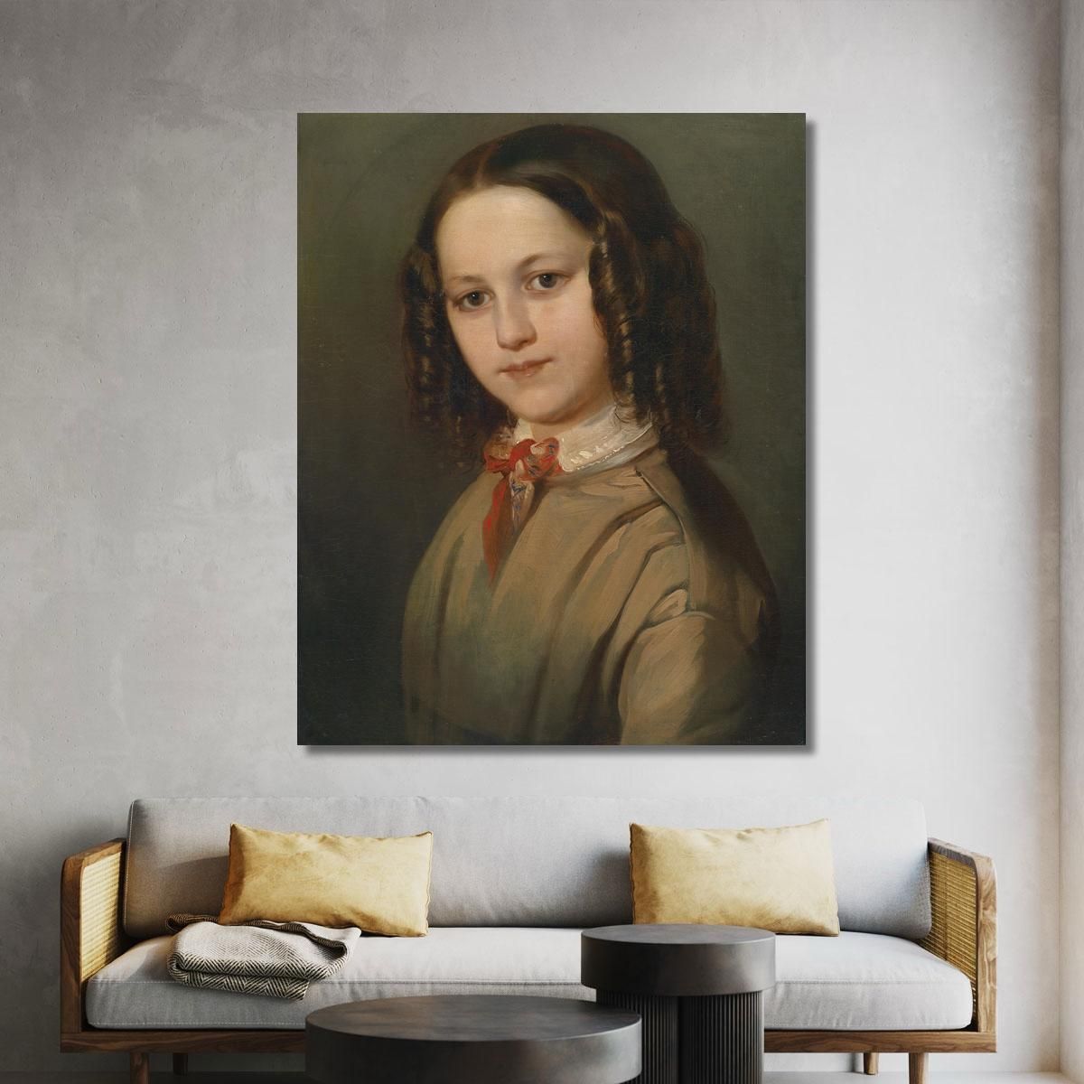 Child Portrait Of Melanie Deinhardstein Anton Romako arm35 canvas print 