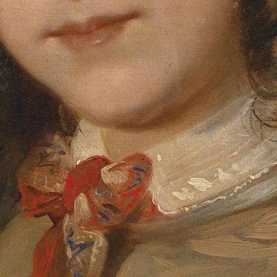 Child Portrait Of Melanie Deinhardstein Anton Romako arm35 canvas print