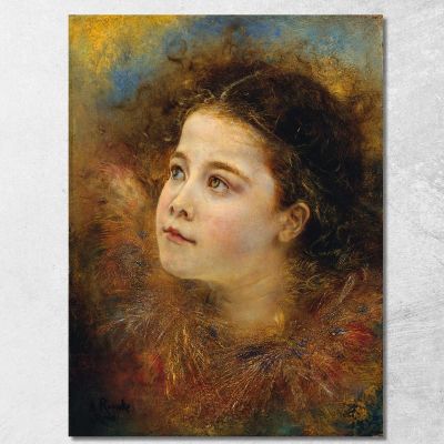 Girl With An Ear Collar Anton Romako arm41 canvas print 