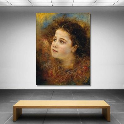 Girl With An Ear Collar Anton Romako arm41 canvas print 