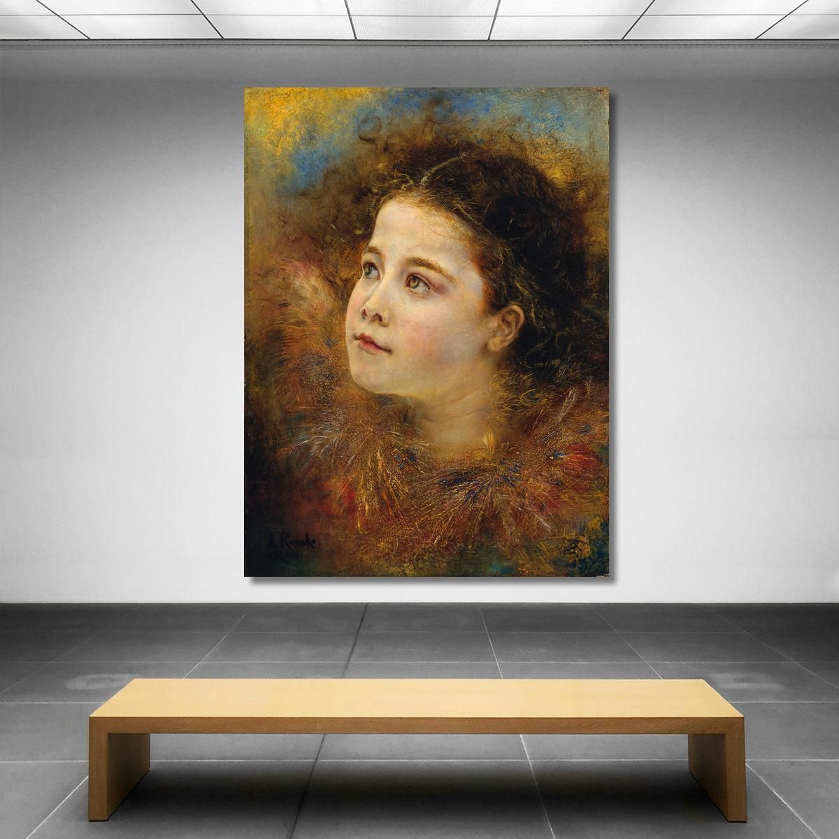 Girl With An Ear Collar Anton Romako arm41 canvas print 