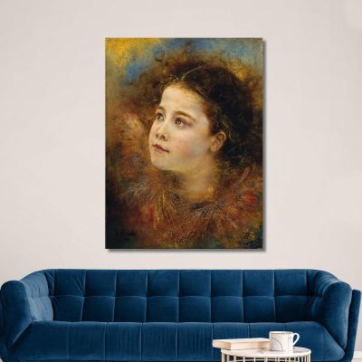 Girl With An Ear Collar Anton Romako arm41 canvas print 