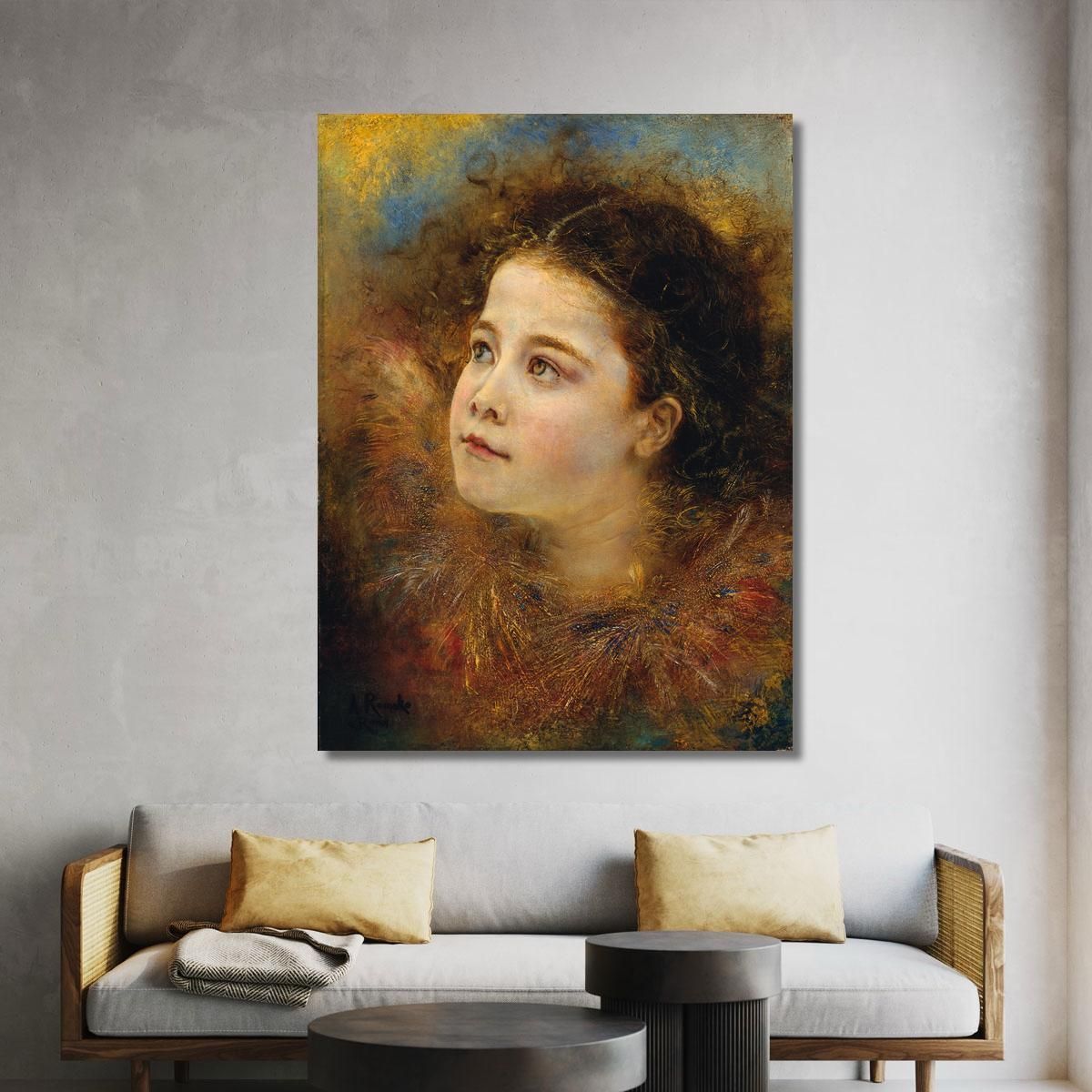 Girl With An Ear Collar Anton Romako arm41 canvas print 