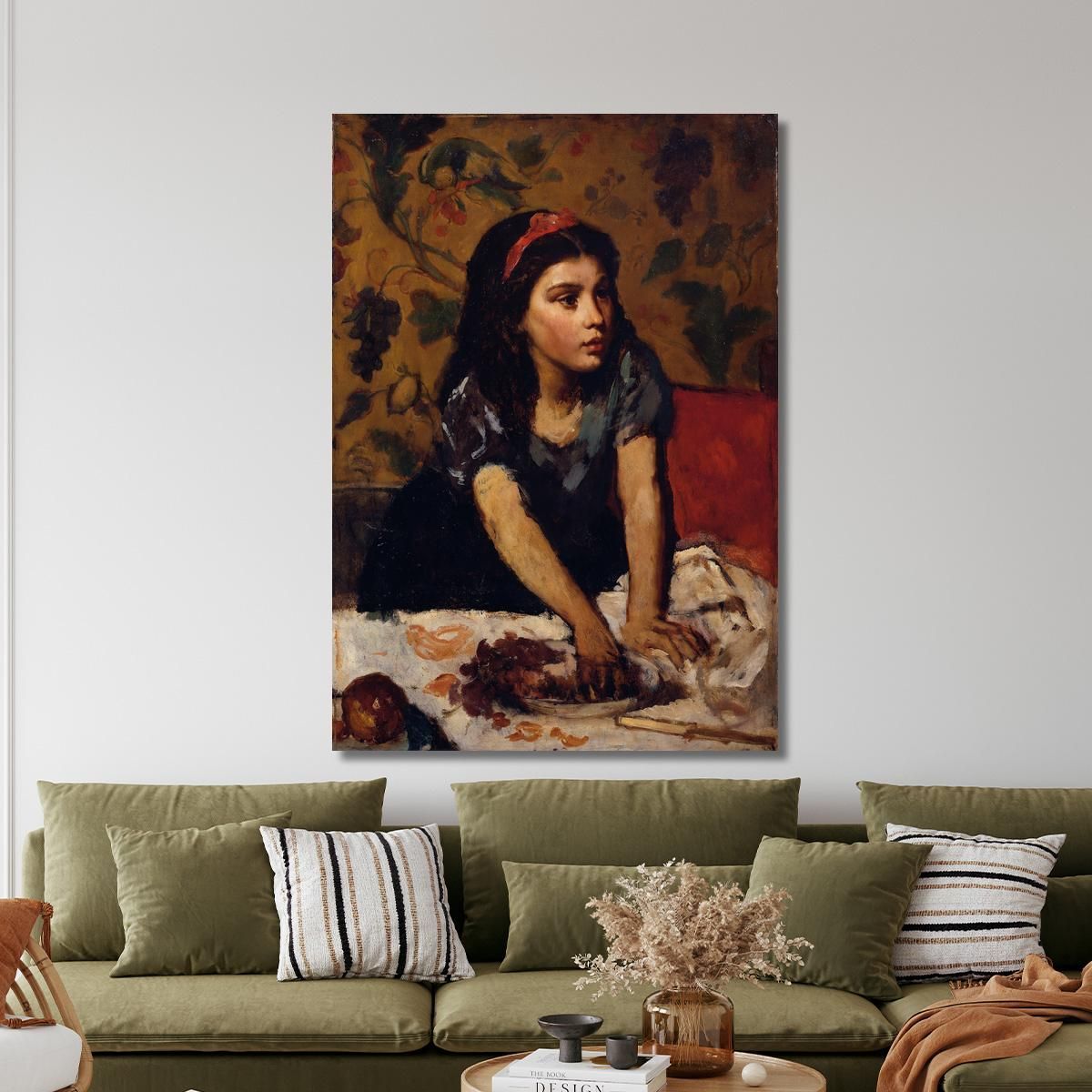 Girl Sneaking A Taste Anton Romako arm43 canvas print 