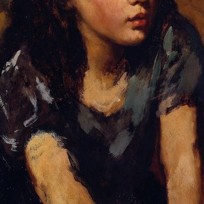 Girl Sneaking A Taste Anton Romako arm43 canvas print