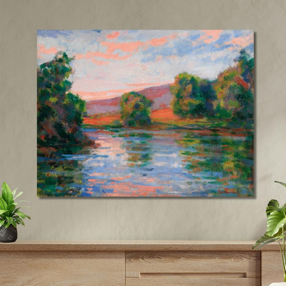 Waterside Armand Guillaumin agl4 canvas print 