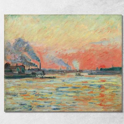 Confluence Of The Seine And The Marne At Ivry Armand Guillaumin agl12 canvas print 
