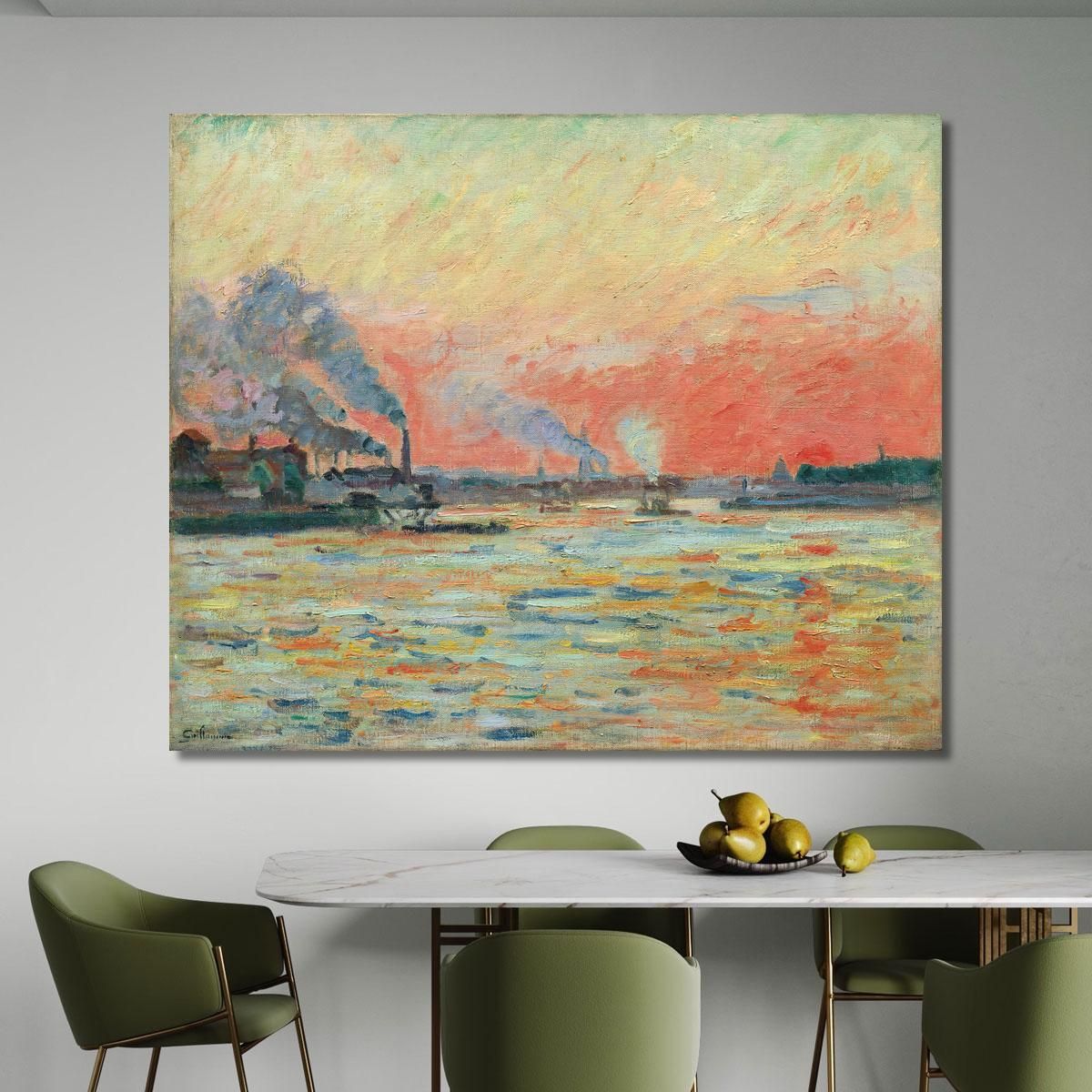 Confluence Of The Seine And The Marne At Ivry Armand Guillaumin agl12 canvas print 