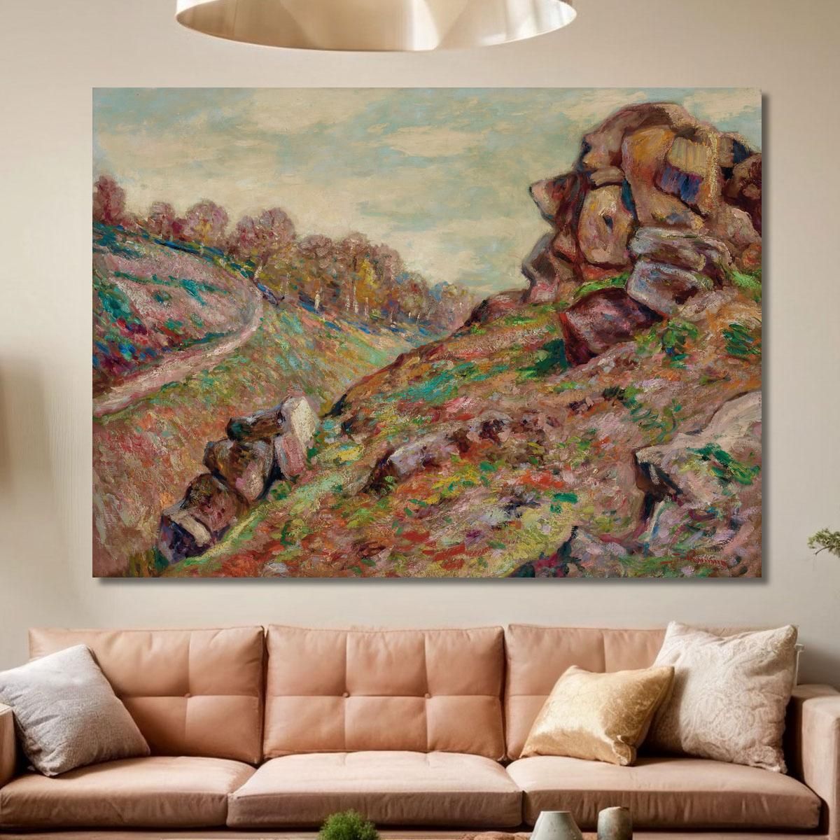 Heights Of The Sedelle Landscape Of Creuse Armand Guillaumin agl19 canvas print 