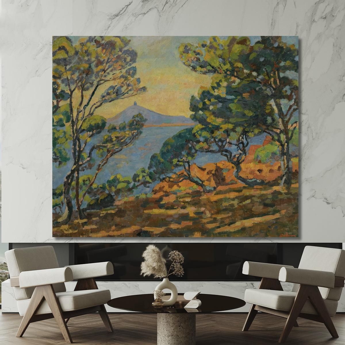 The Bay Of Agay And The Semaphore Armand Guillaumin agl22 canvas print 