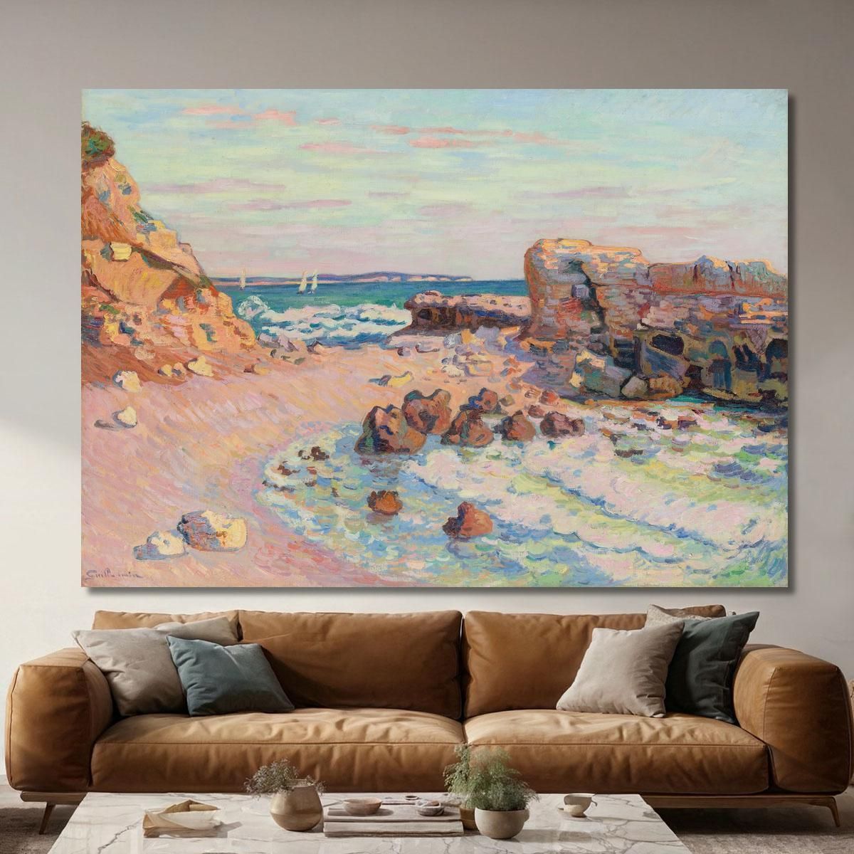 La Pierriere At Saint-Palais Rising Tide Armand Guillaumin agl25 canvas print 