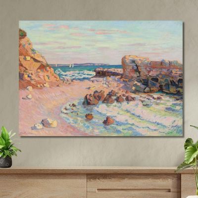 La Pierriere At Saint-Palais Rising Tide Armand Guillaumin agl25 canvas print 